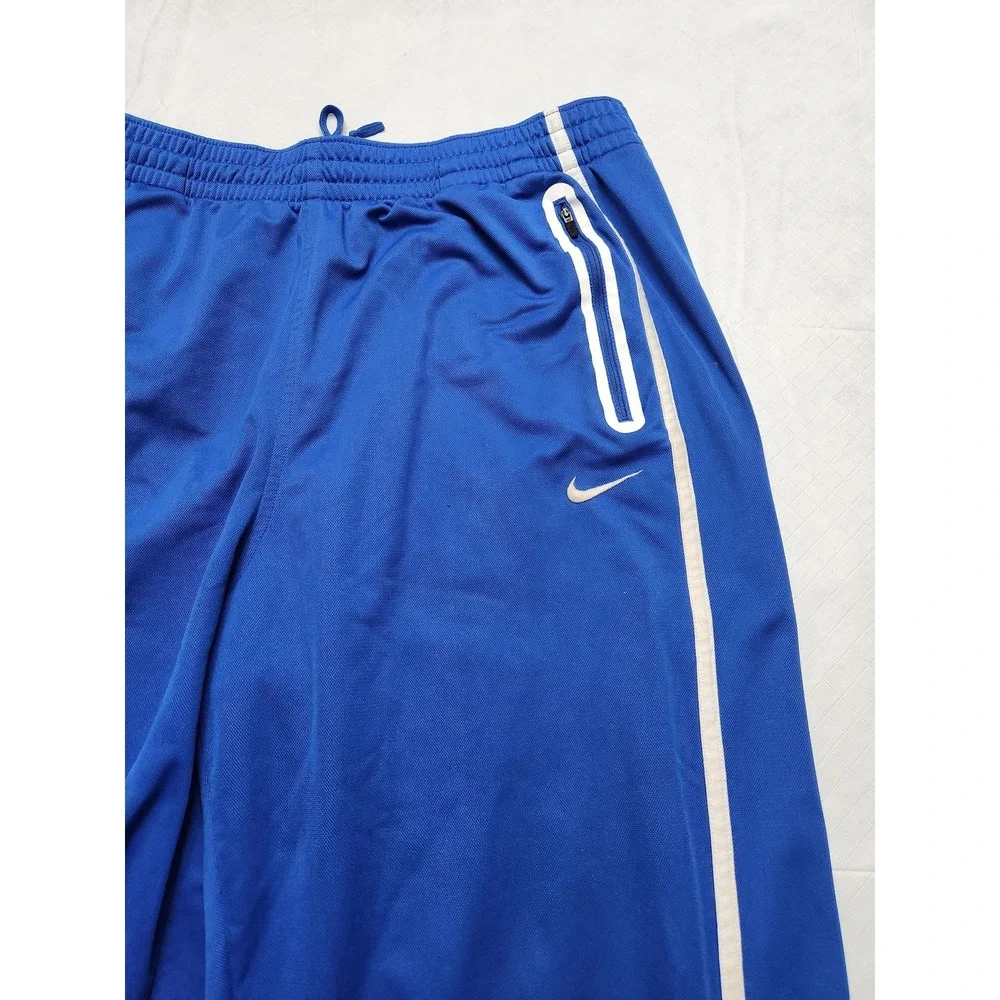 Nike Dri-Fit Track Pants Mens XL Royal Blue Warm Up Athletic‎ Zip Hem 418638-494